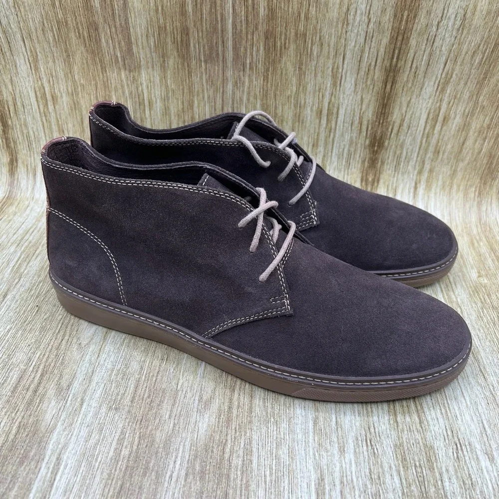 Johnston & Murphy Chukka Boots Men's Size 12M Brown Suede Lace Up 25-2050